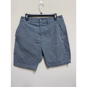 Lululuemon The Works Chino Shorts Size 32 White Nautical Navy Blue